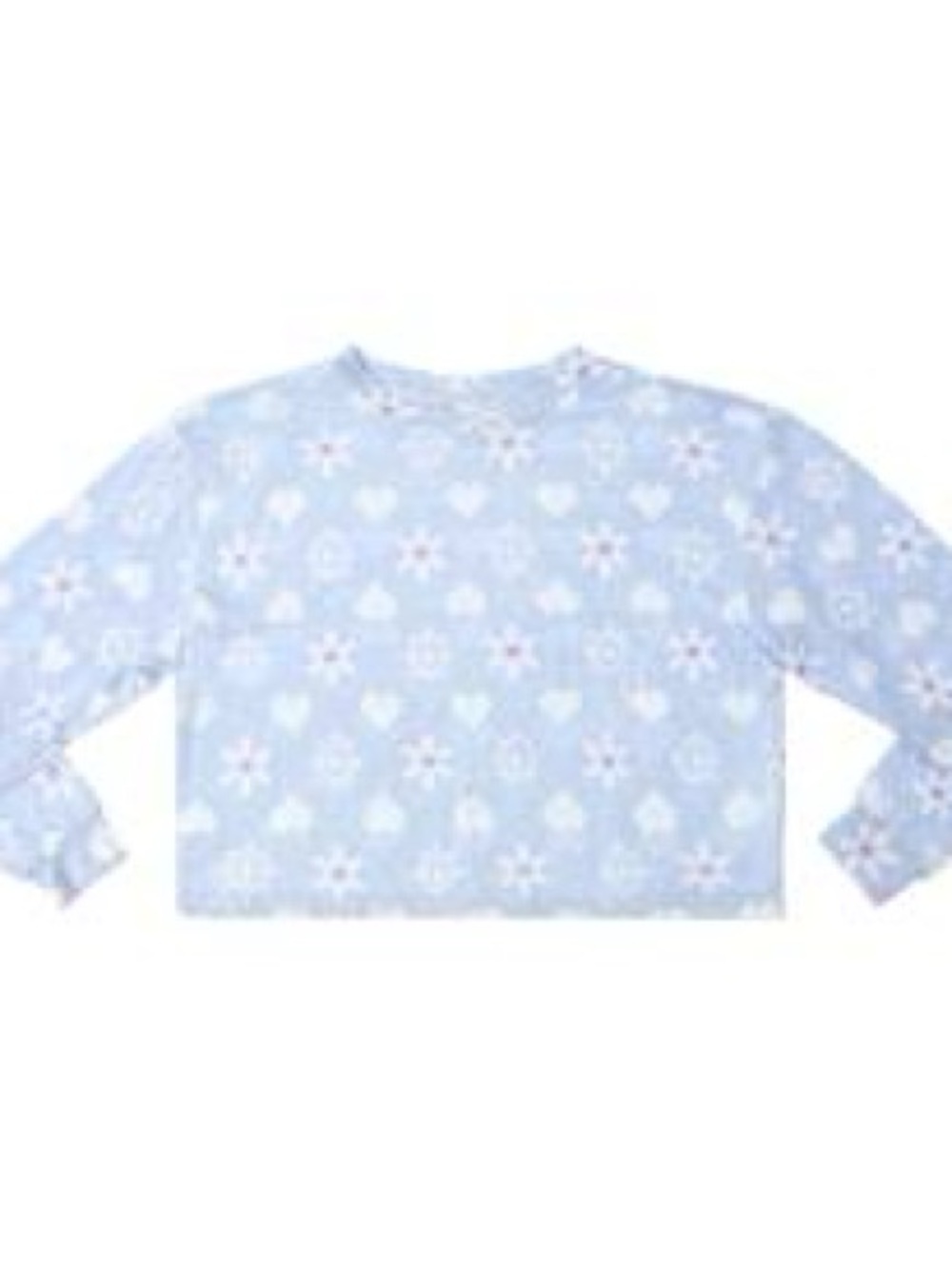 Light Blue Snowflake & Heart Pajama Set